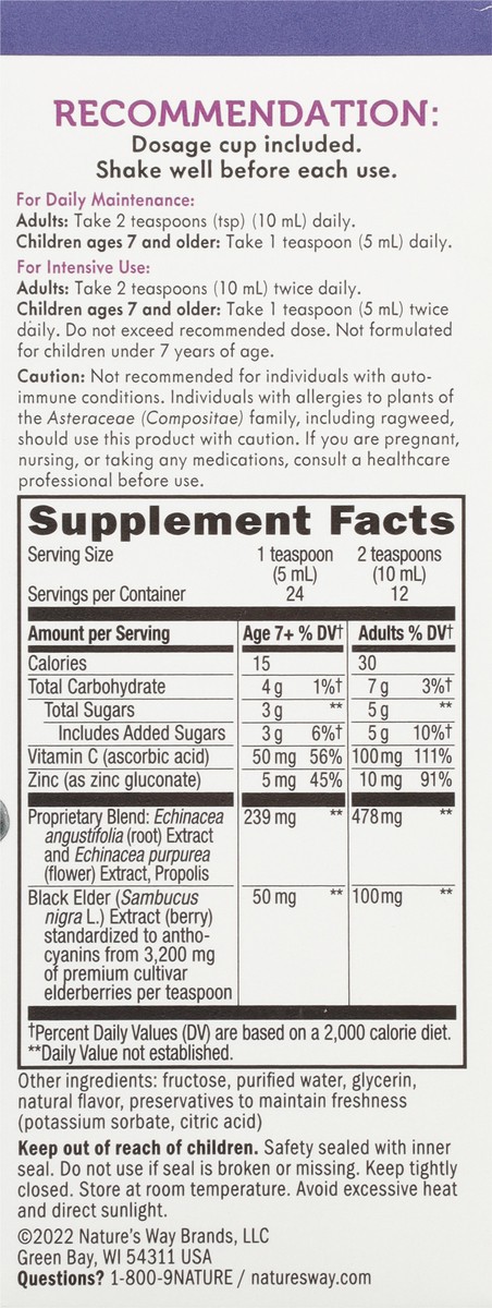 slide 6 of 9, Nature's Way Sambucus Elderberry Immune Syrup 4 fl oz, 4 fl oz