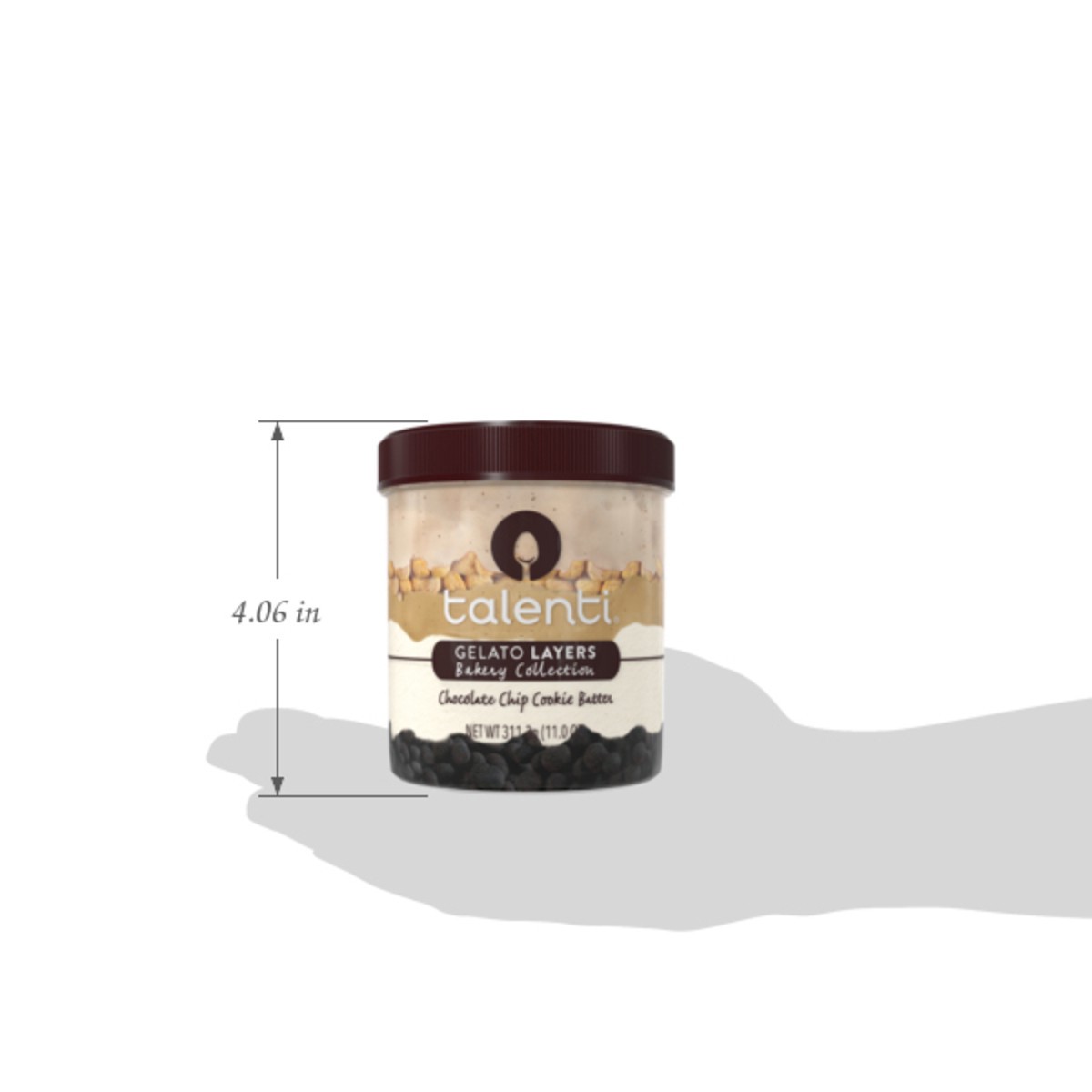 slide 2 of 13, Talenti Bakery Collection Gelato Layers Chocolate Cookie Batter, 11 oz, 3.91 oz