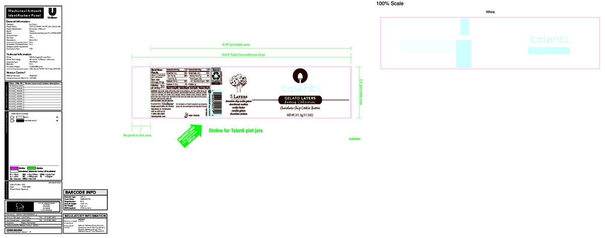 slide 13 of 13, Talenti Bakery Collection Gelato Layers Chocolate Cookie Batter, 11 oz, 3.91 oz