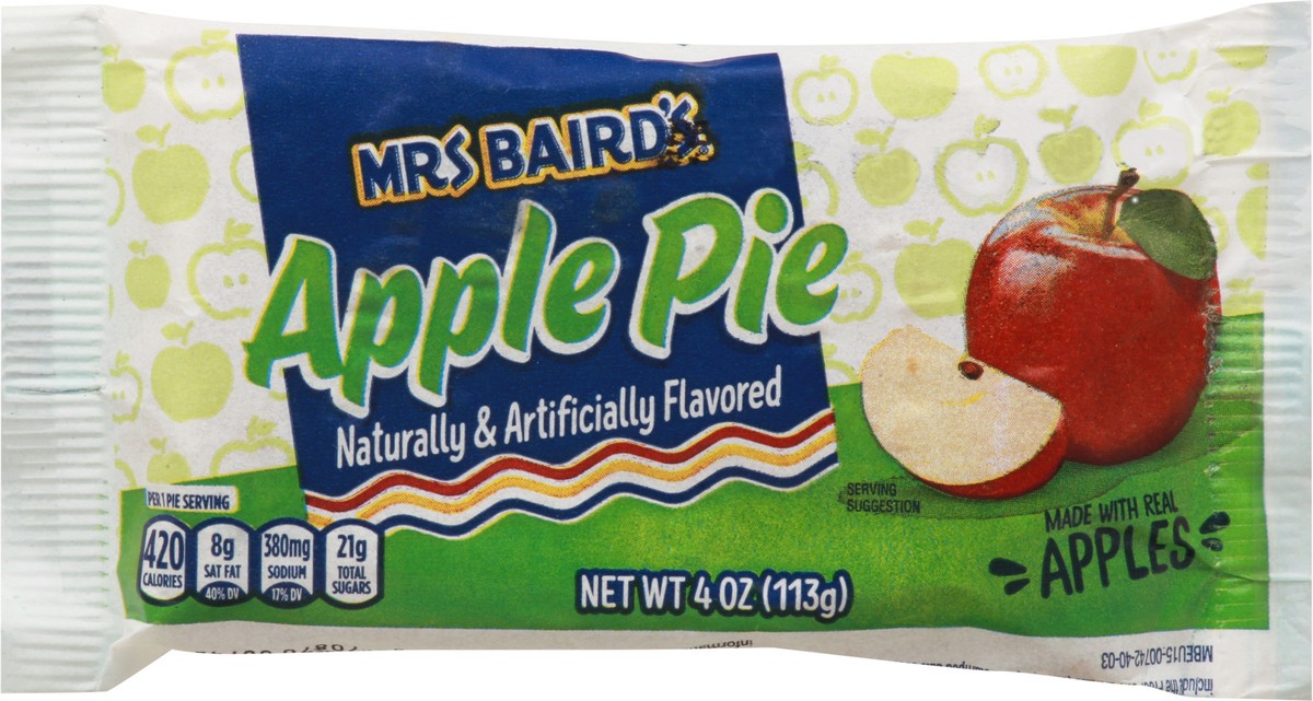 slide 4 of 9, Mrs. Baird's Apple Pie, 4 oz, Mini Pies, Box, 4.2 oz