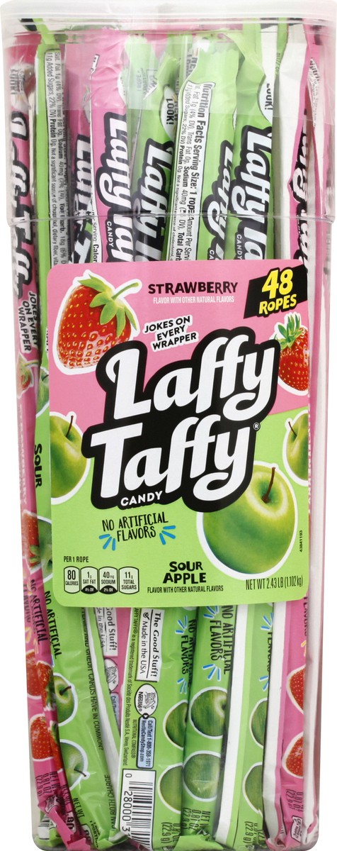 slide 4 of 13, Laffy Taffy Strawberry/Sour Apple Candy 48 ea, 48 ct