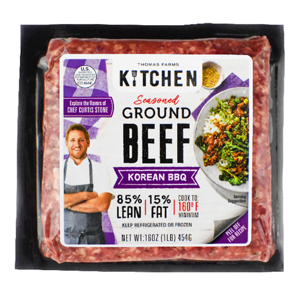 slide 1 of 1, Curtis Stone Seasoned Ground Beef - Korean BBQ, 16 oz