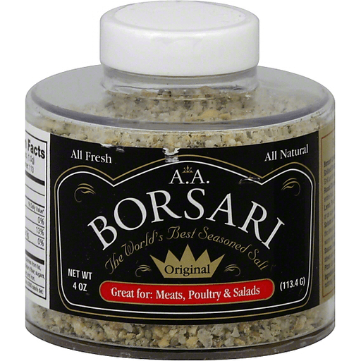 slide 2 of 3, Borsari Salt Seasoned Original Nat Borsari Season Salt, 4 oz