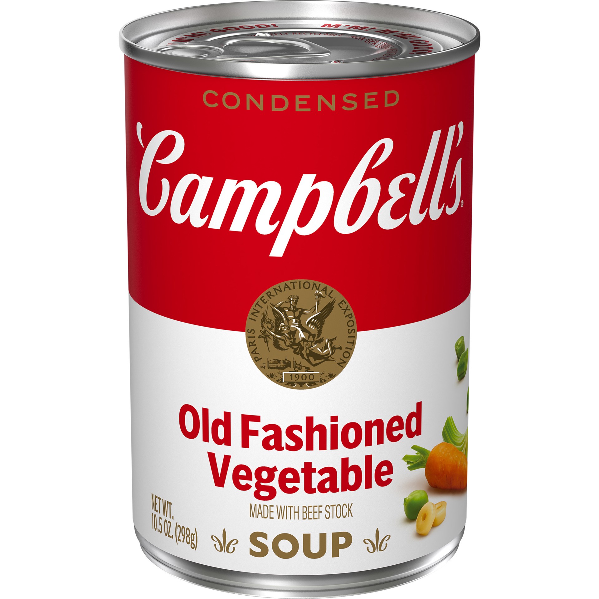 slide 1 of 5, Campbell's Condensed Old Fashioned Vegetable Soup With Beef Stock, 10.5 oz Can, 10.5 oz
