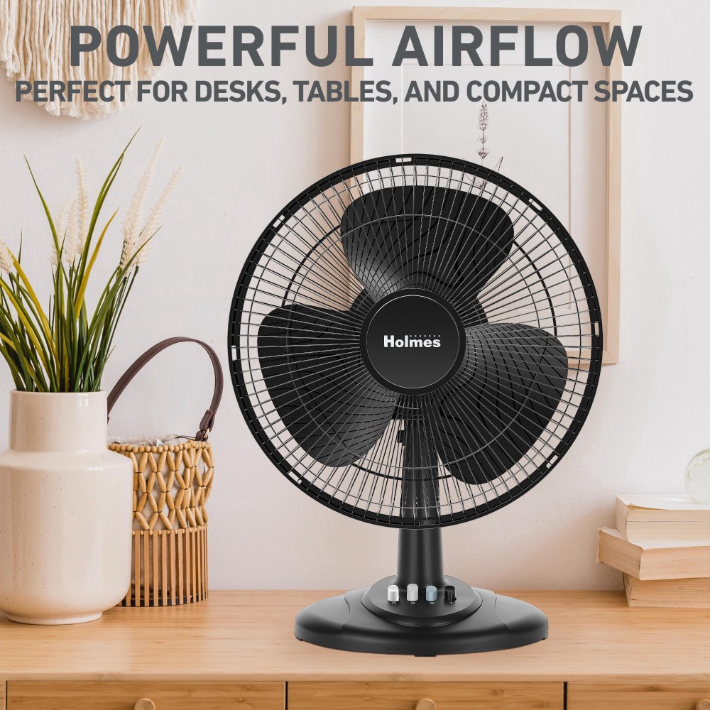 slide 5 of 5, Holmes® 12-Inch Oscillating Table Fan, 1 ct