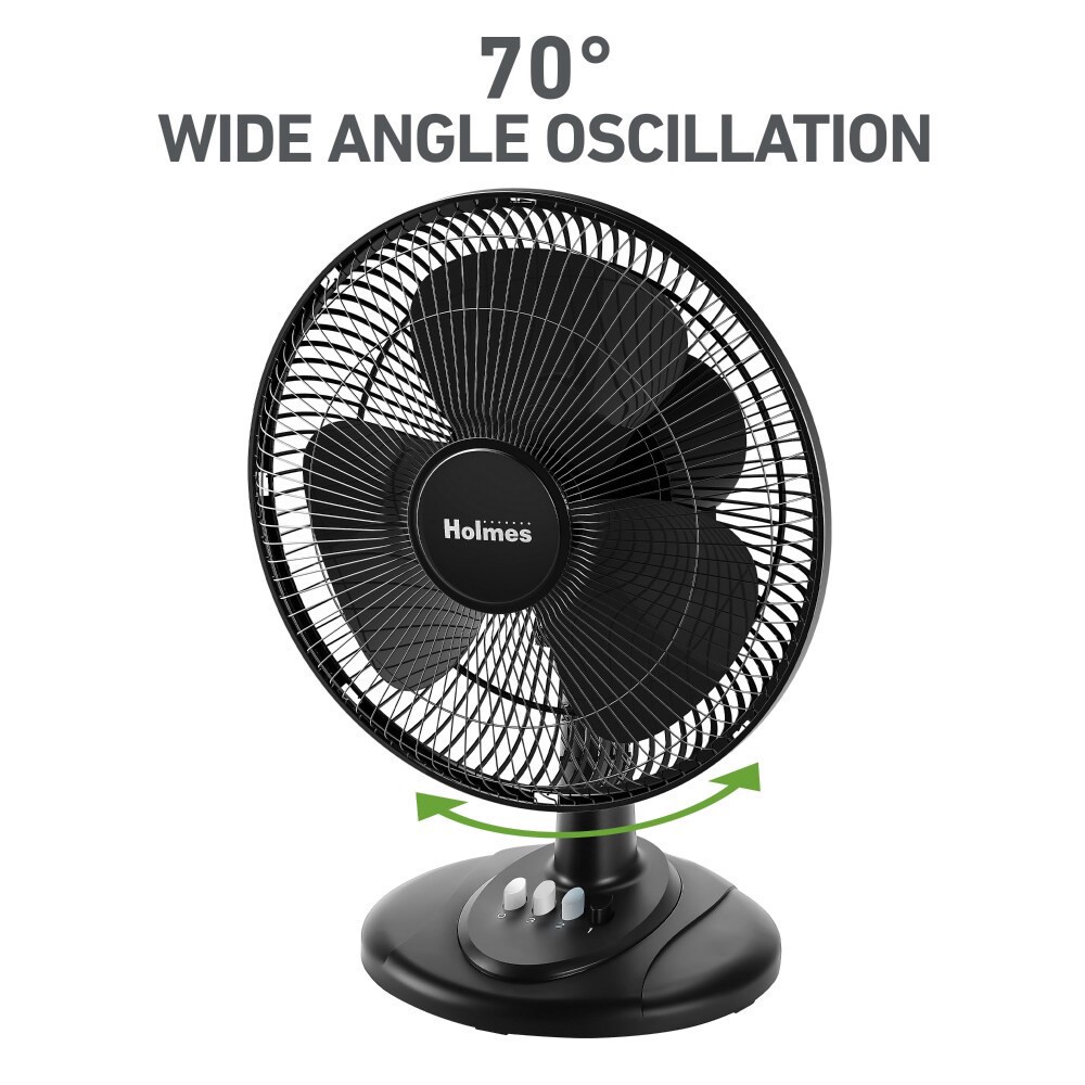 slide 4 of 5, Holmes® 12-Inch Oscillating Table Fan, 1 ct