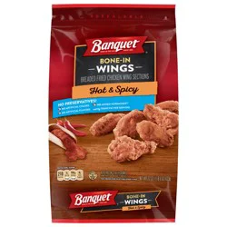 Banquet Frozen Meal, Hot & Spicy Bone-In Wings, 22 Ounce