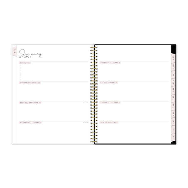 slide 5 of 8, 2025 Blue Sky Weekly/Monthly Planning Calendar, 8-1/2"" X 11"", Drawn Peony, January 2025 To December 2025, 1 ct