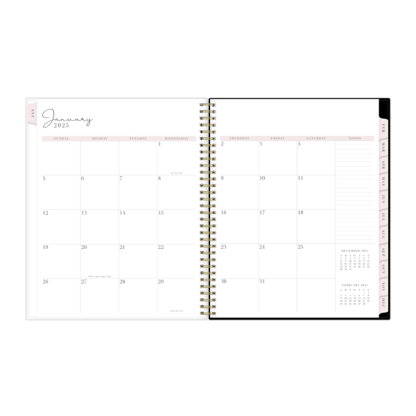 slide 7 of 8, 2025 Blue Sky Weekly/Monthly Planning Calendar, 8-1/2"" X 11"", Drawn Peony, January 2025 To December 2025, 1 ct