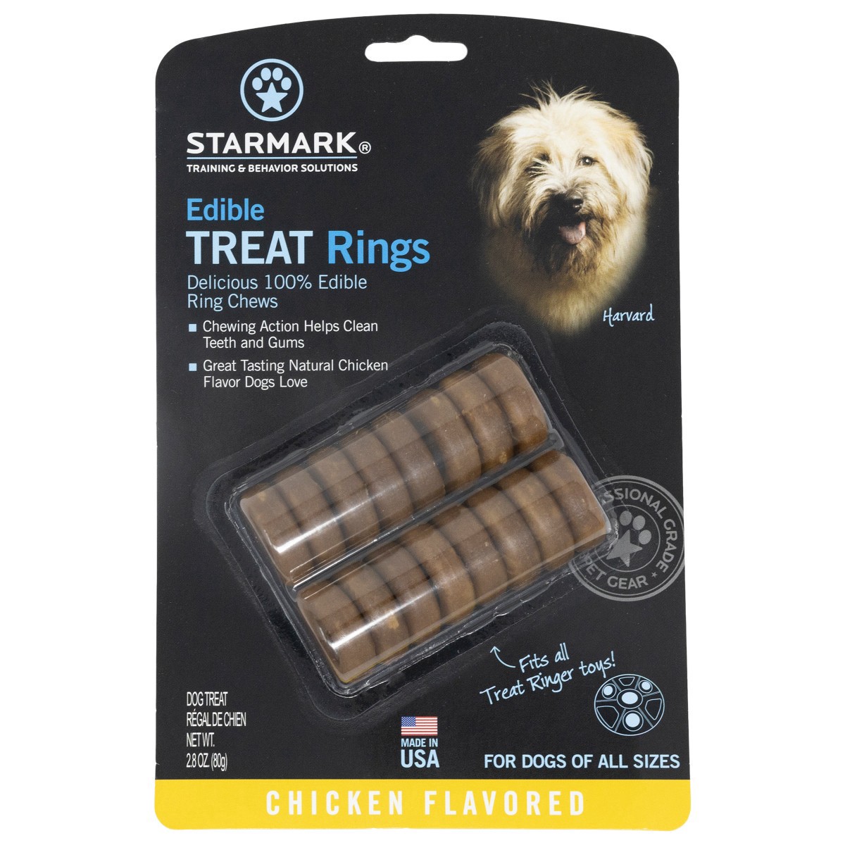 slide 1 of 5, Starmark Dog Edible Treat Rings, 3.7 oz