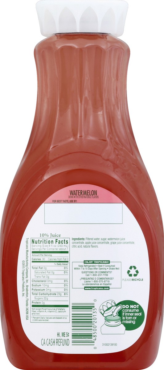 slide 2 of 6, Tropicana Watermelon Juice Drink - 59 fl oz, 59 fl oz