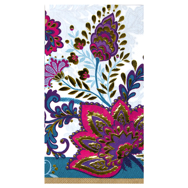 slide 1 of 1, Papyrus Jacobean Floral Guest Towel, 1 ct