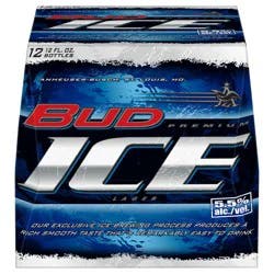 Bud Ice Premium Lager Beer 12 - 12 fl oz Bottles