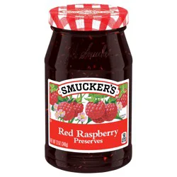 Smucker''s Red Raspberry Preserves, 12 Ounces