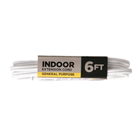 slide 7 of 9, 16/2 SPT-2,3 Outlet Extension Cord White, 6 ft