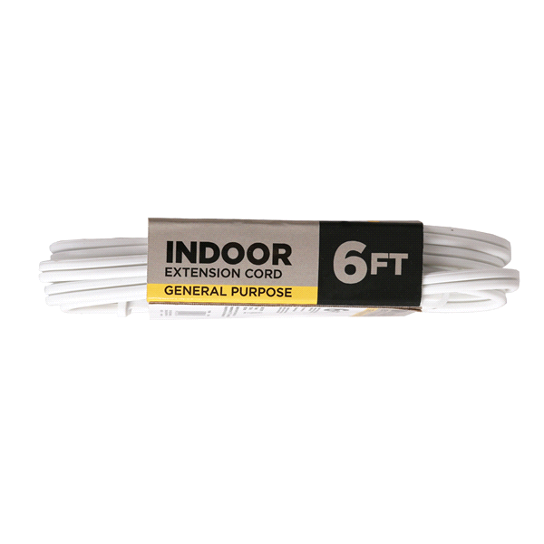 slide 8 of 9, 16/2 SPT-2,3 Outlet Extension Cord White, 6 ft