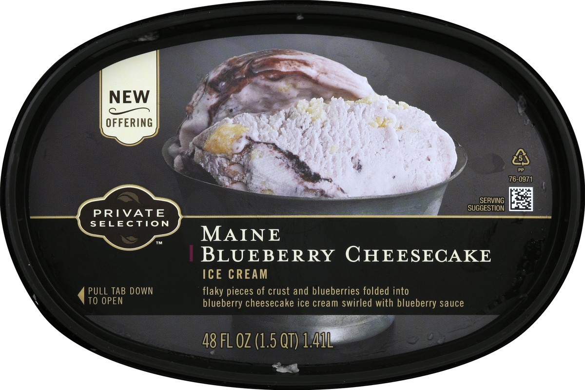 slide 2 of 6, Private Selection Maine Blueberry Cheesecake Ice Cream, 48 fl oz