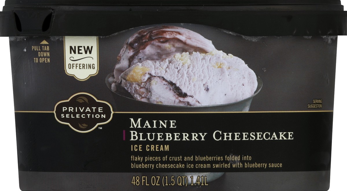 slide 5 of 6, Private Selection Maine Blueberry Cheesecake Ice Cream, 48 fl oz