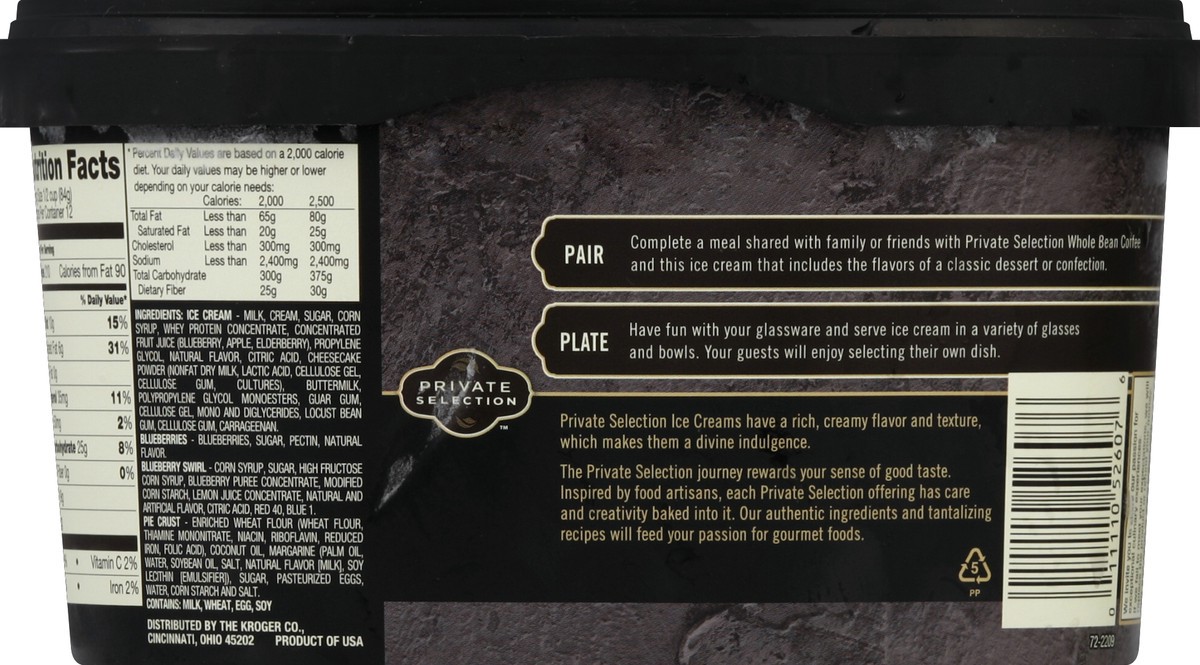 slide 6 of 6, Private Selection Maine Blueberry Cheesecake Ice Cream, 48 fl oz