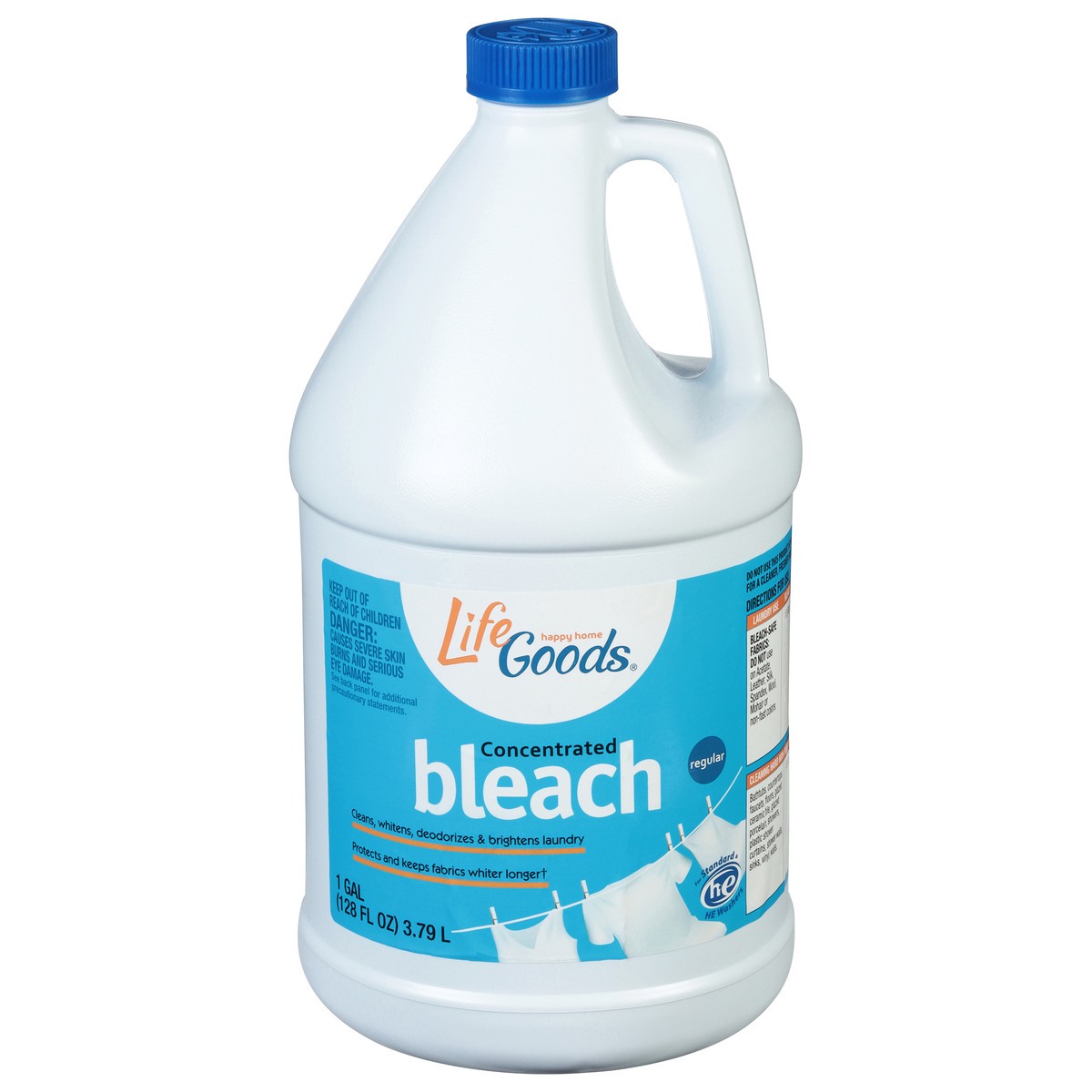 slide 1 of 10, Life Goods Regular Concentrated Bleach 1 gal, 1 gal