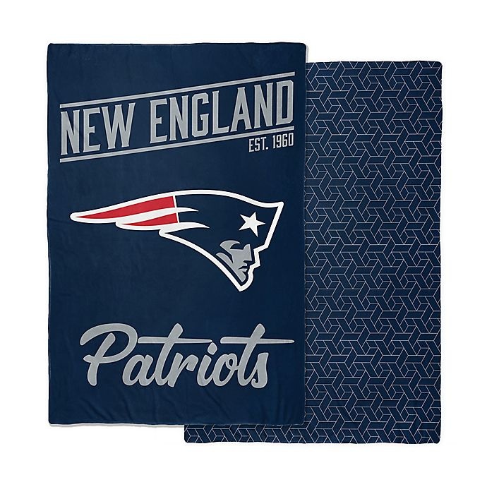 slide 1 of 1, NFL New England Patriots Reversible Quilted Weighted Blanket, 6 lb