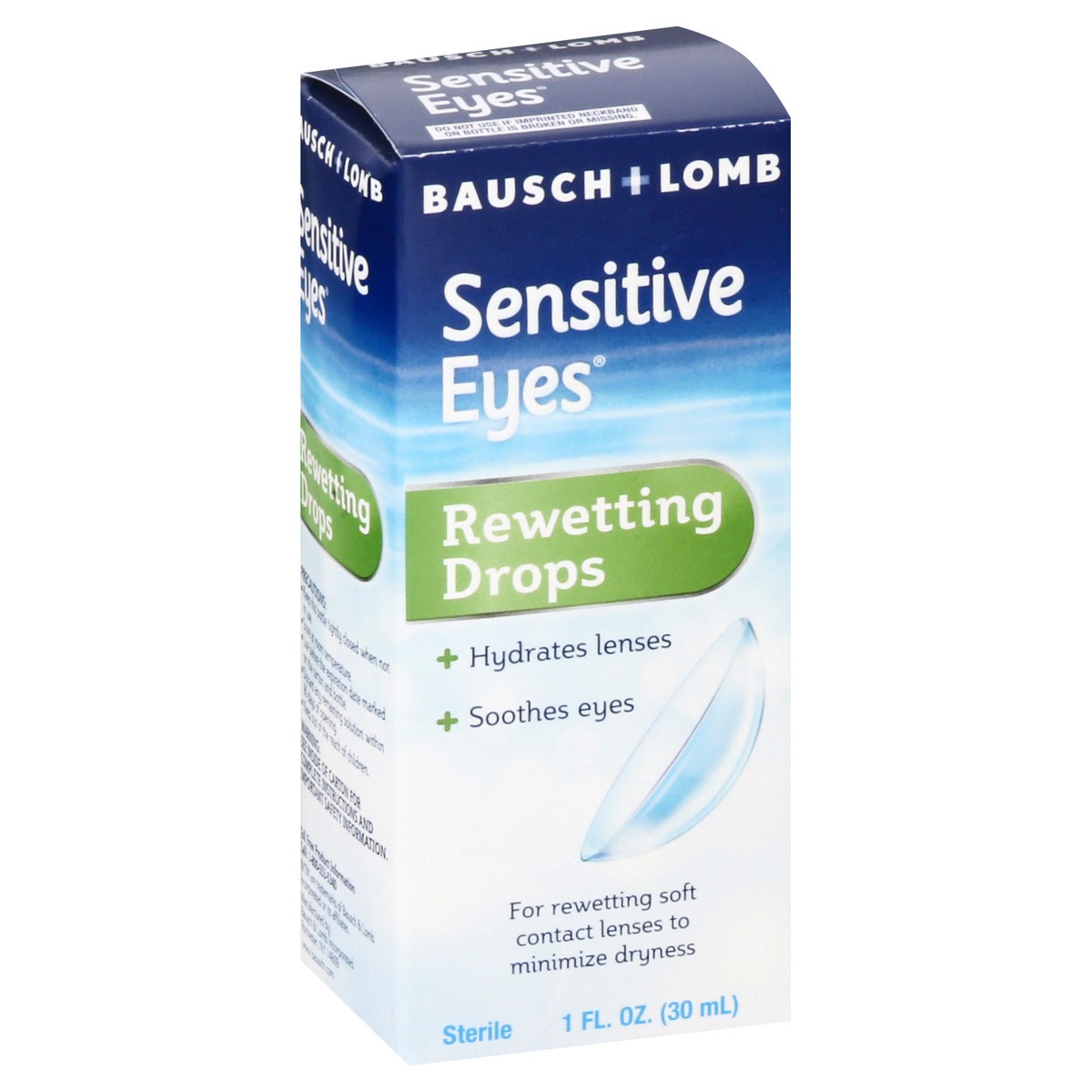 slide 7 of 9, Bausch + Lomb Sensitive Eyes Rewetting Drops 1 oz, 1 oz