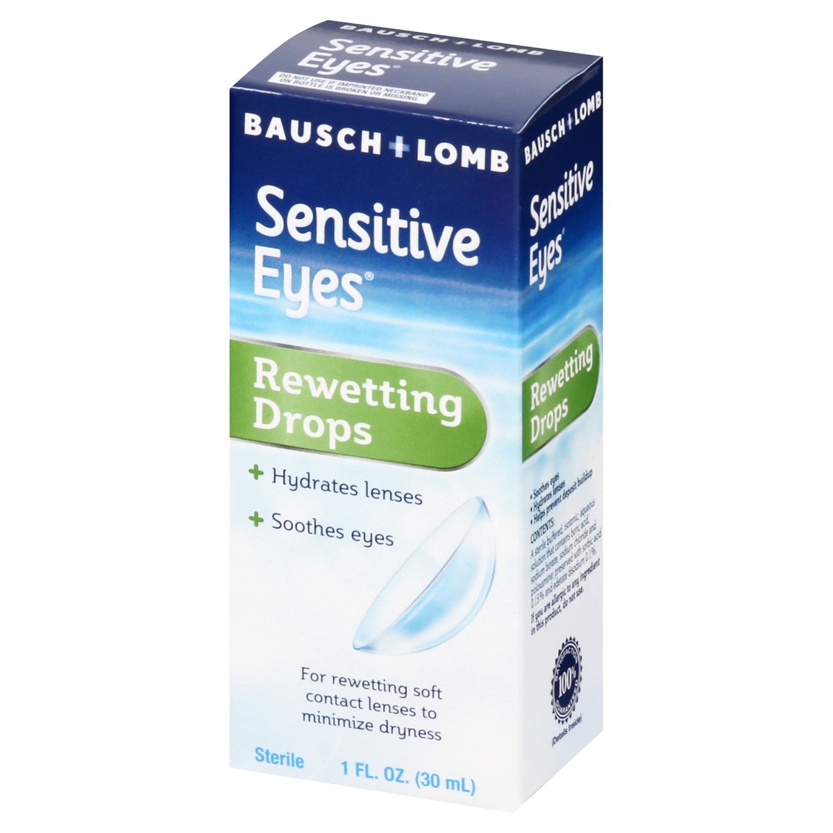 slide 8 of 9, Bausch + Lomb Sensitive Eyes Rewetting Drops 1 oz, 1 oz