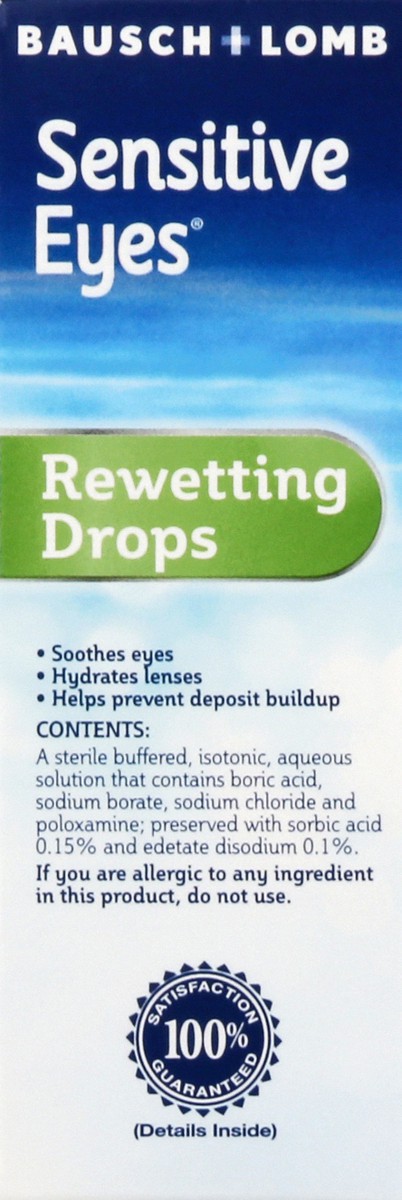 slide 6 of 9, Bausch + Lomb Sensitive Eyes Rewetting Drops 1 oz, 1 oz