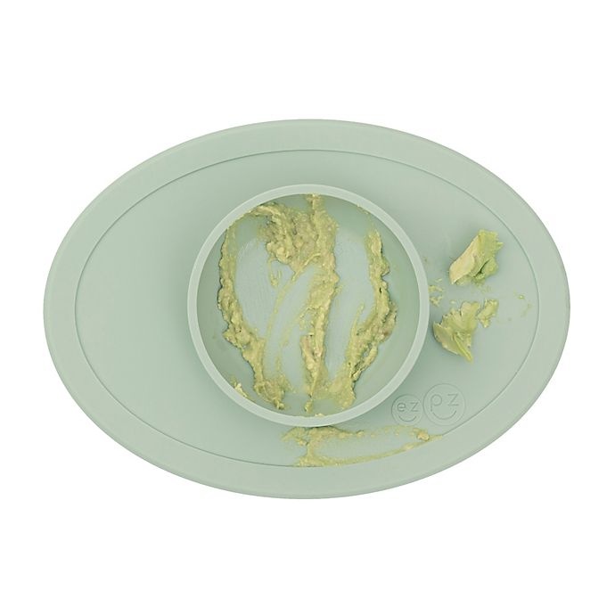 slide 3 of 8, ezpz Tiny Bowl Placemat - Sage, 1 ct