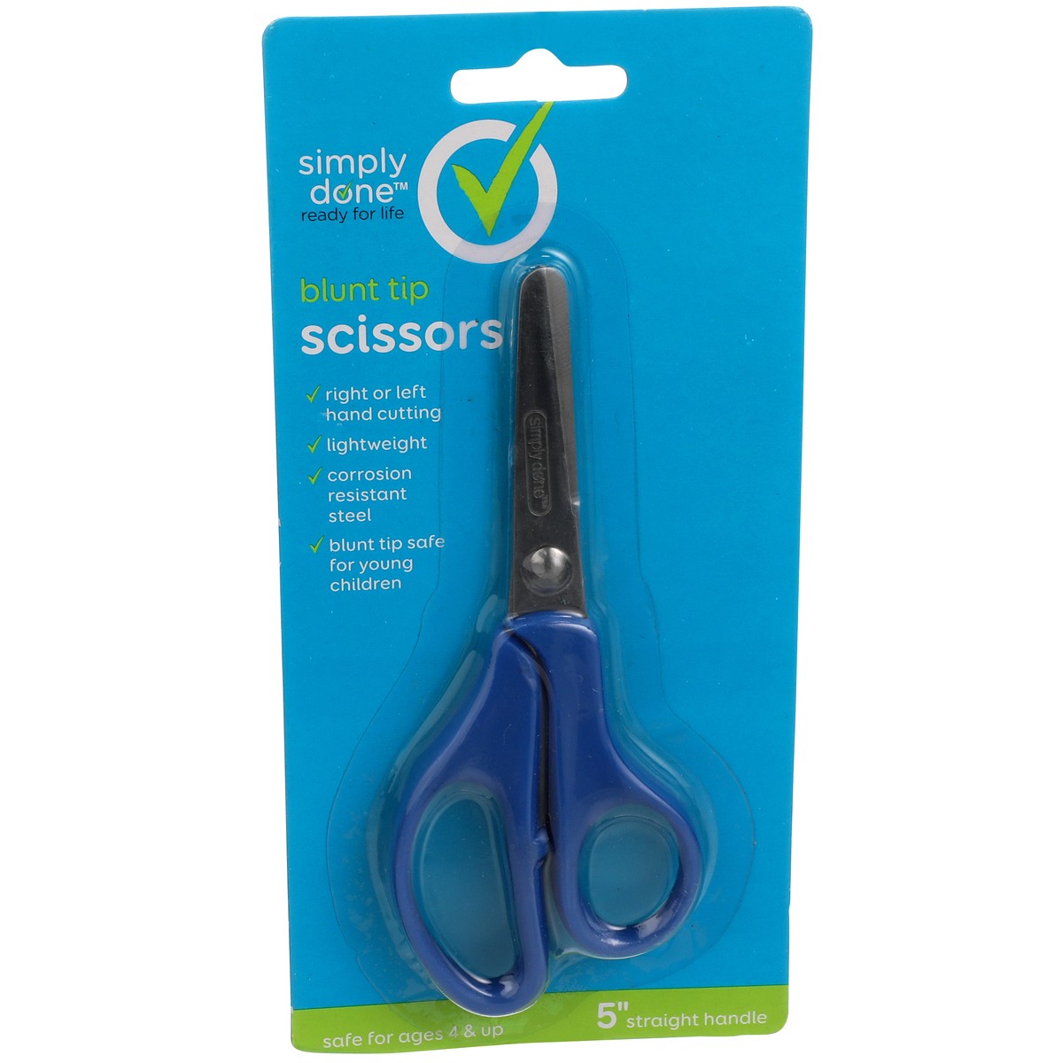 slide 1 of 8, Simply Done Scissors Blunt Tip Straight Handle, 5 in