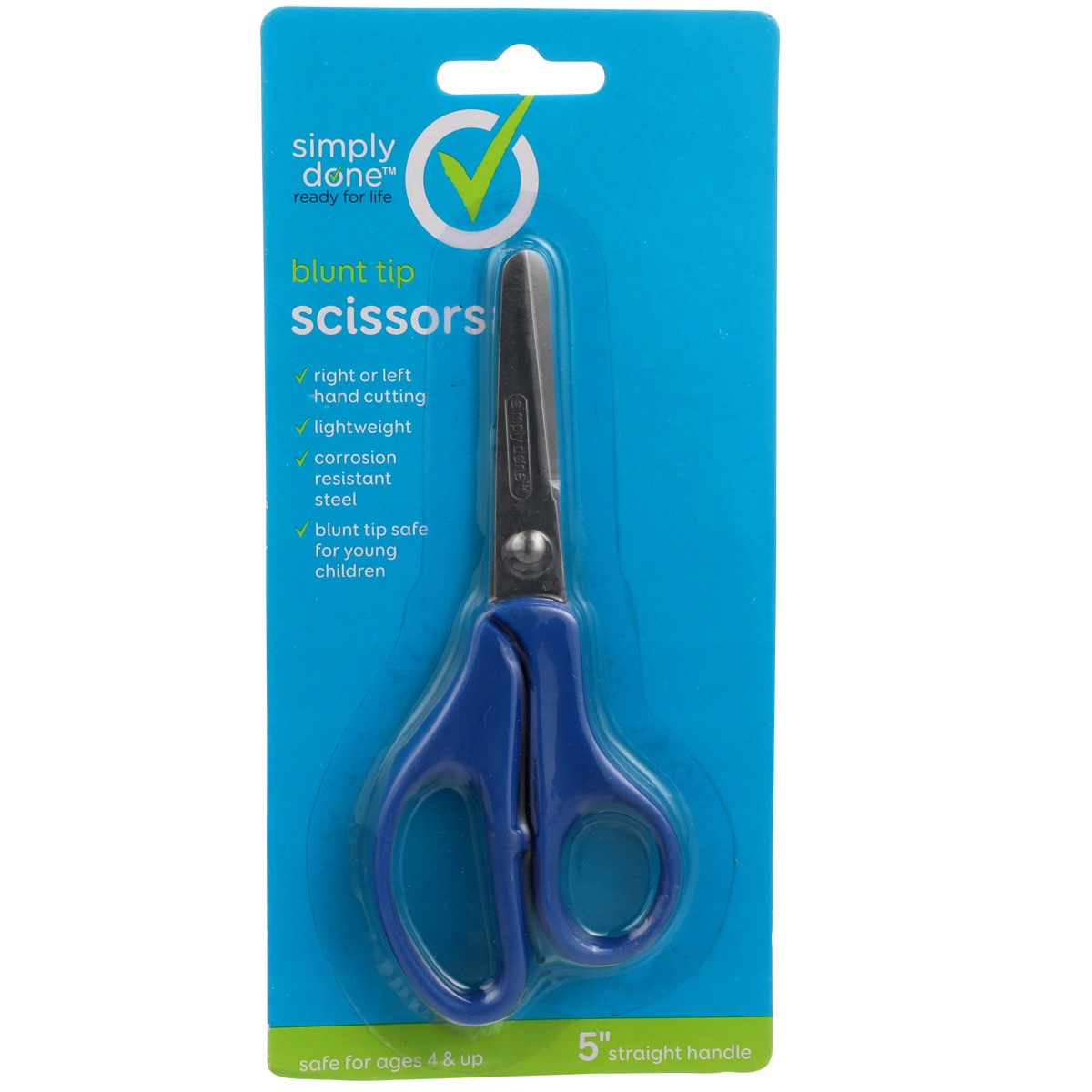 slide 3 of 8, Simply Done Scissors Blunt Tip Straight Handle, 5 in