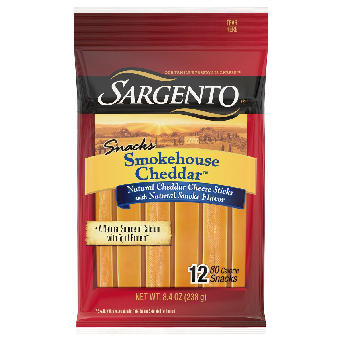 slide 8 of 13, Sargento Smokehouse Cheddar™ Natural Cheese Snack Sticks, 12-Count, 8.4 oz