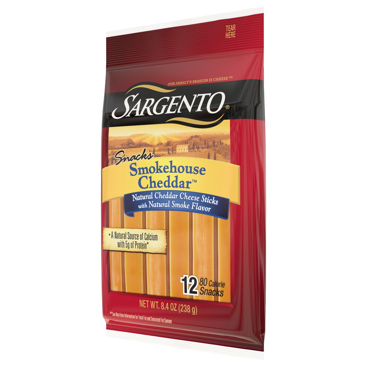 slide 3 of 13, Sargento Smokehouse Cheddar™ Natural Cheese Snack Sticks, 12-Count, 8.4 oz