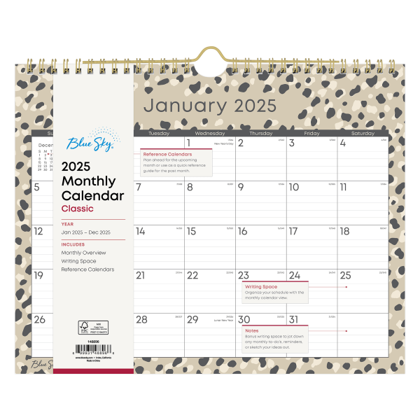 slide 2 of 2, 2025 Blue Sky Monthly Wall Calendar, 11"" X 8-3/4"", Devon, January To December, 148896, 1 ct