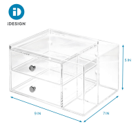 slide 4 of 29, InterDesign Idesign 2-Drawer Side Organizer - Clear, 1 ct