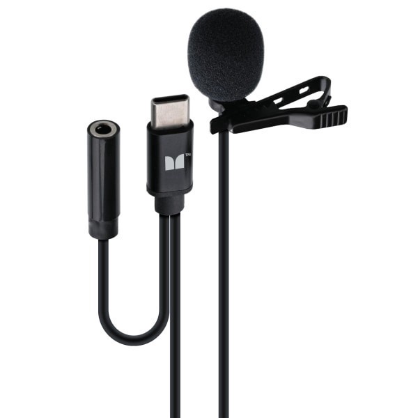 slide 2 of 6, Monster Cable Lavalier Clip-On Microphone, 8 Pins, Black, 1 ct