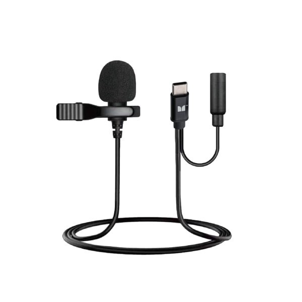 slide 5 of 6, Monster Cable Lavalier Clip-On Microphone, 8 Pins, Black, 1 ct