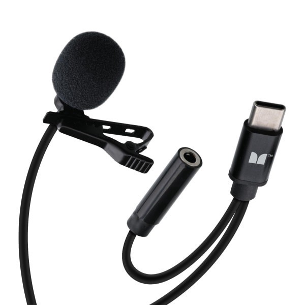 slide 4 of 6, Monster Cable Lavalier Clip-On Microphone, 8 Pins, Black, 1 ct