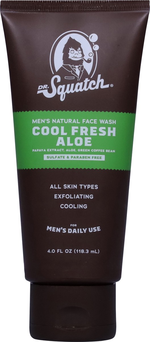 slide 5 of 13, Dr. Squatch Men's Natural Cool Fresh Aloe Face Wash 4.0 fl oz, 4 fl oz