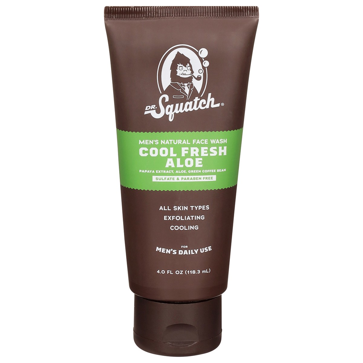 slide 1 of 13, Dr. Squatch Men's Natural Cool Fresh Aloe Face Wash 4.0 fl oz, 4 fl oz