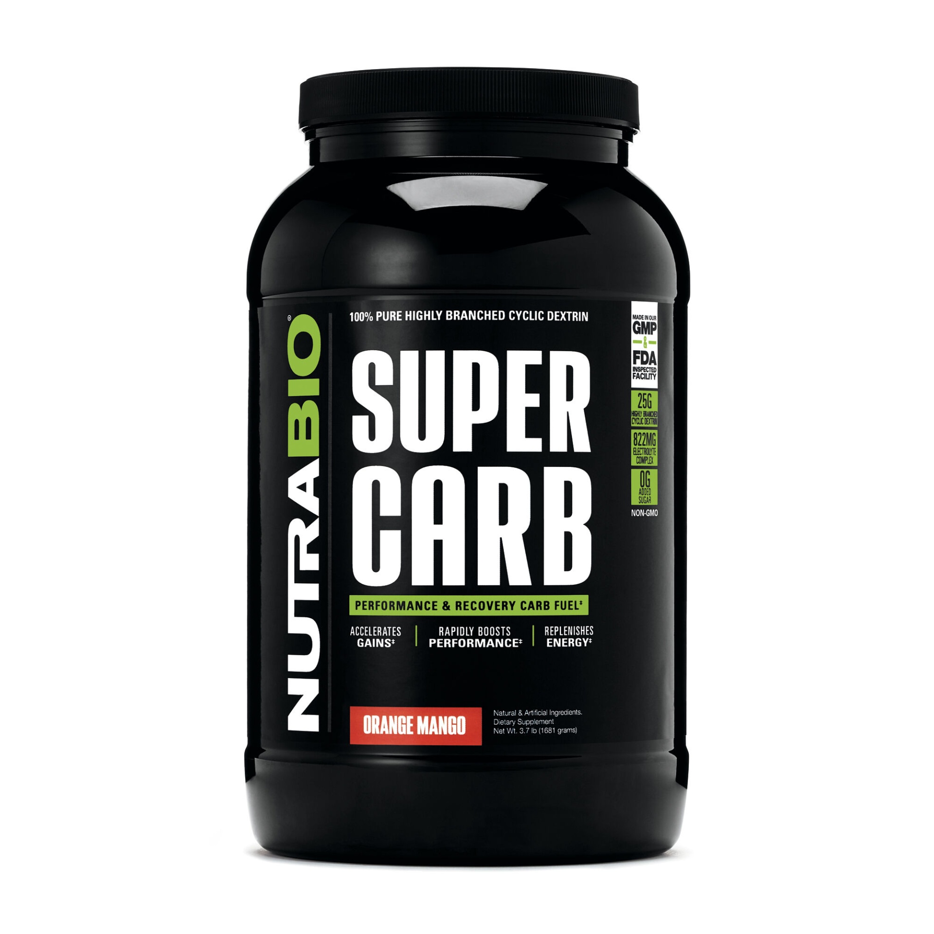 slide 1 of 1, NutraBio Super Carb - Orange Mango, 4 lb