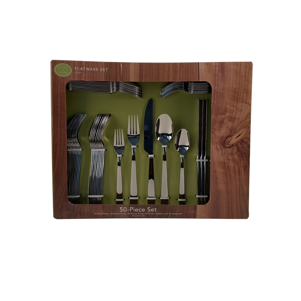 slide 2 of 6, Dash of That Oban Flatware Set, 50 ct