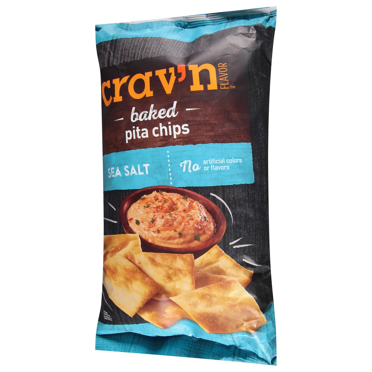 slide 8 of 17, Crav'n Flavor Baked Sea Salt Pita Chips 18 oz, 18 oz