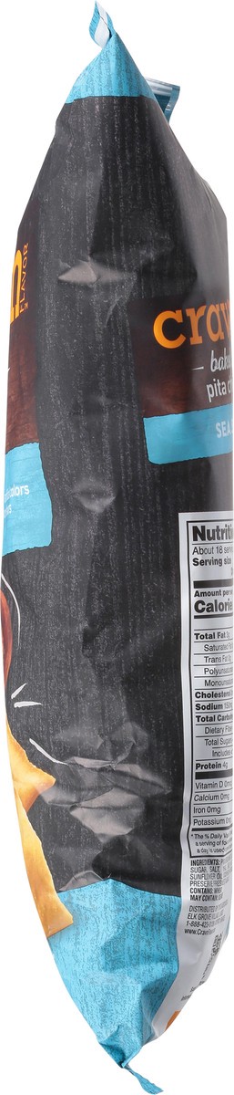 slide 5 of 17, Crav'n Flavor Baked Sea Salt Pita Chips 18 oz, 18 oz
