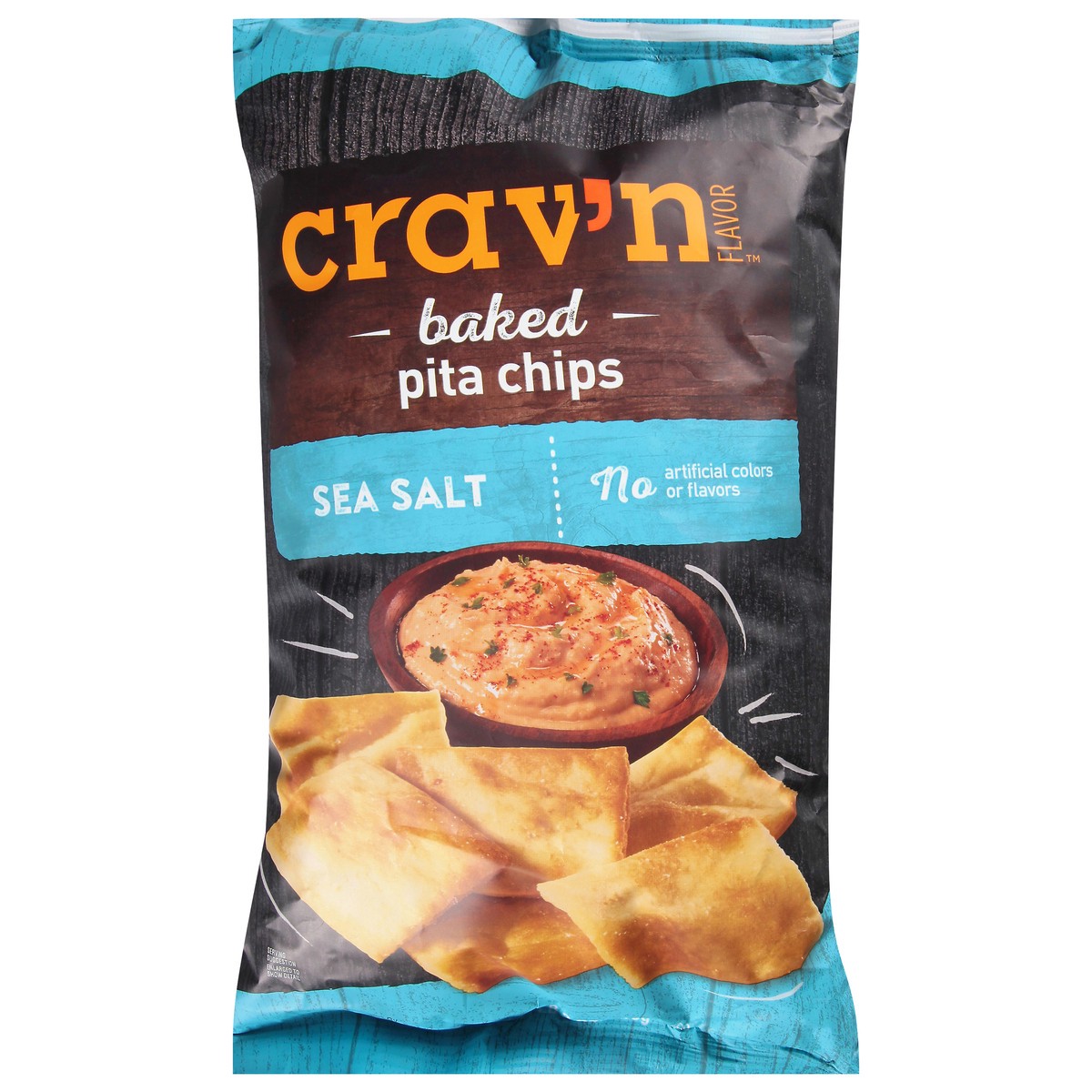 slide 3 of 17, Crav'n Flavor Baked Sea Salt Pita Chips 18 oz, 18 oz