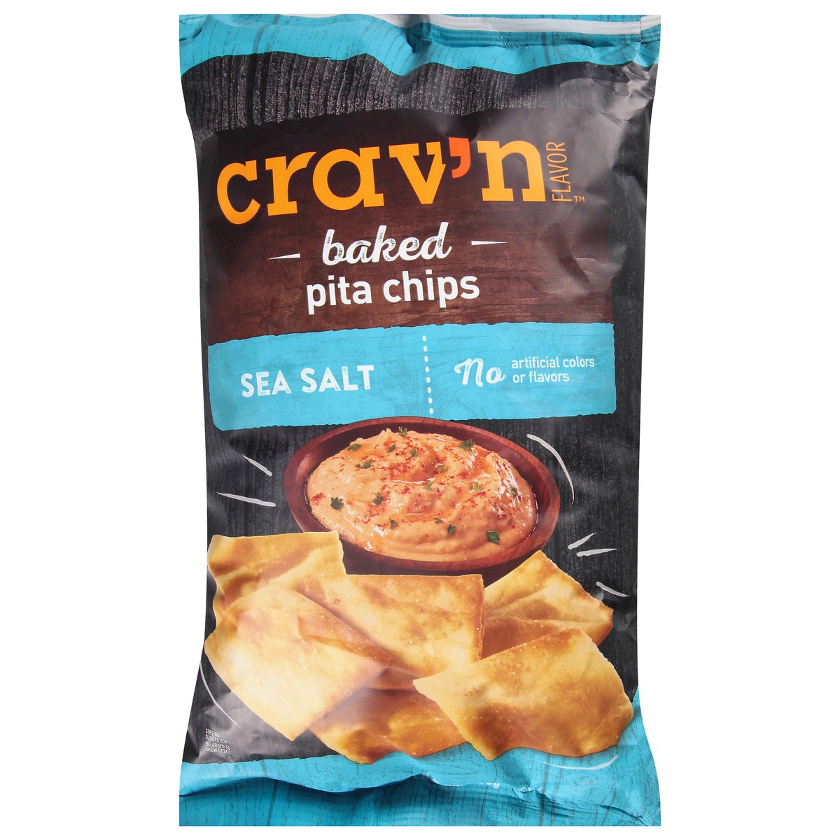 slide 14 of 17, Crav'n Flavor Baked Sea Salt Pita Chips 18 oz, 18 oz