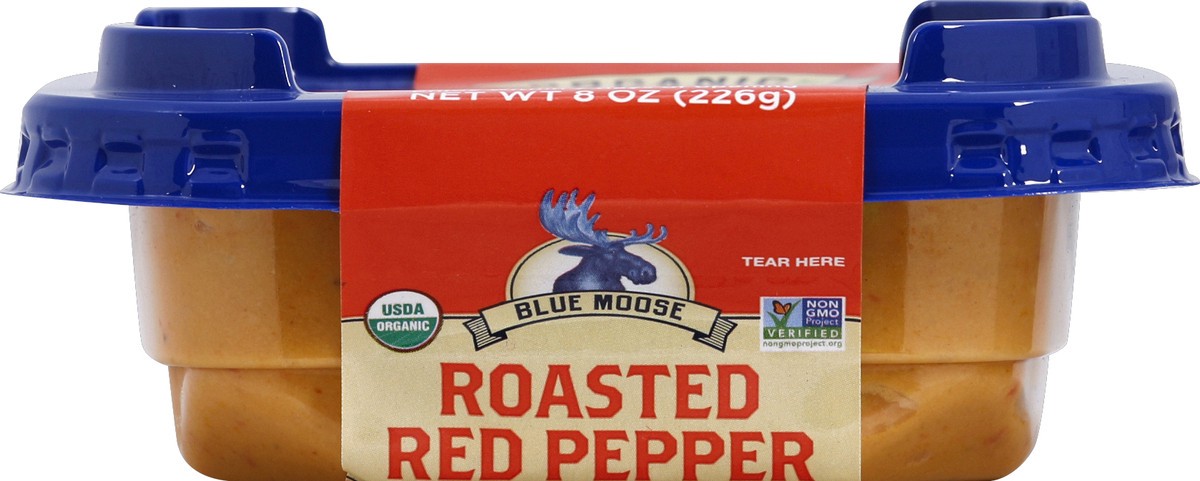 slide 2 of 3, Blue Moose of Boulder Roasted Red Pepper Hummus, 8 oz