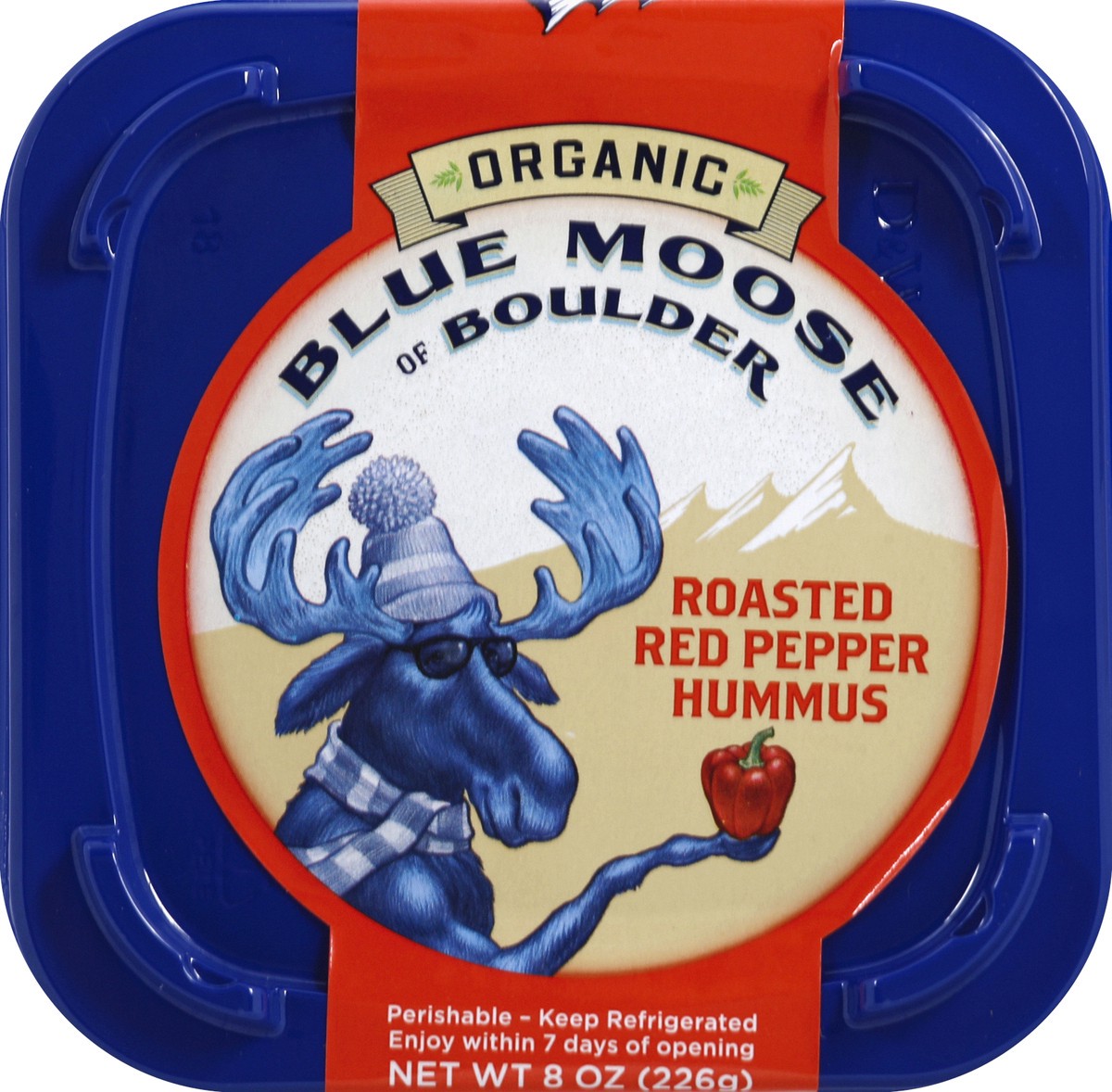slide 3 of 3, Blue Moose of Boulder Roasted Red Pepper Hummus, 8 oz
