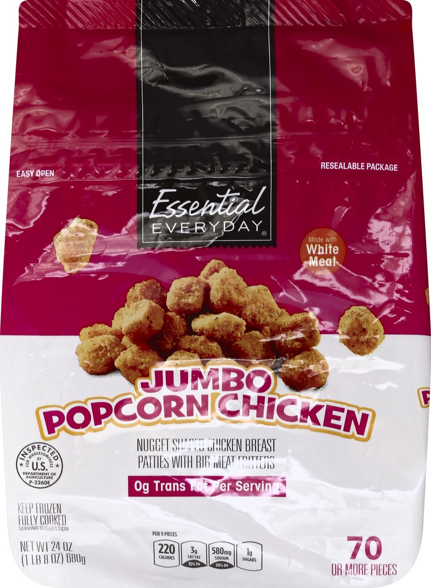 slide 5 of 6, Essential Everyday Essevrydy Ee Popcorn Chicken Breaded, 24 oz