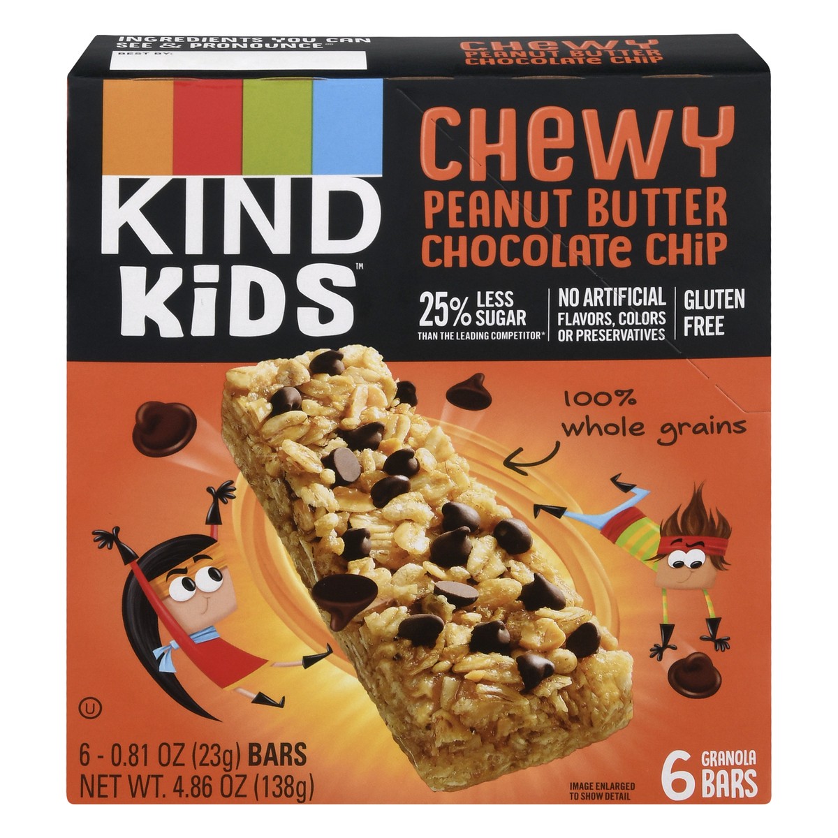 slide 1 of 9, Kind Bars Peanut Butter Kid Snack Bars, 6 ct
